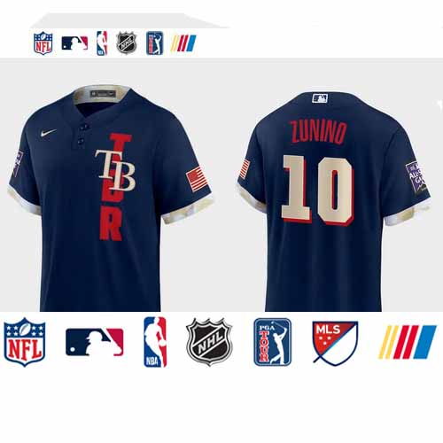 Personalized Tampa Bay Rays #10 Mike Zunino 2021 Mlb All Star Game Fan’s Version Navy Jersey