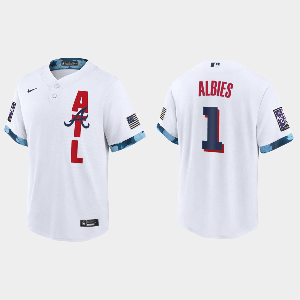 Personalized Atlanta Braves #1 Ozzie Albies 2021 Mlb All Star Game Fan’s Version White Jersey