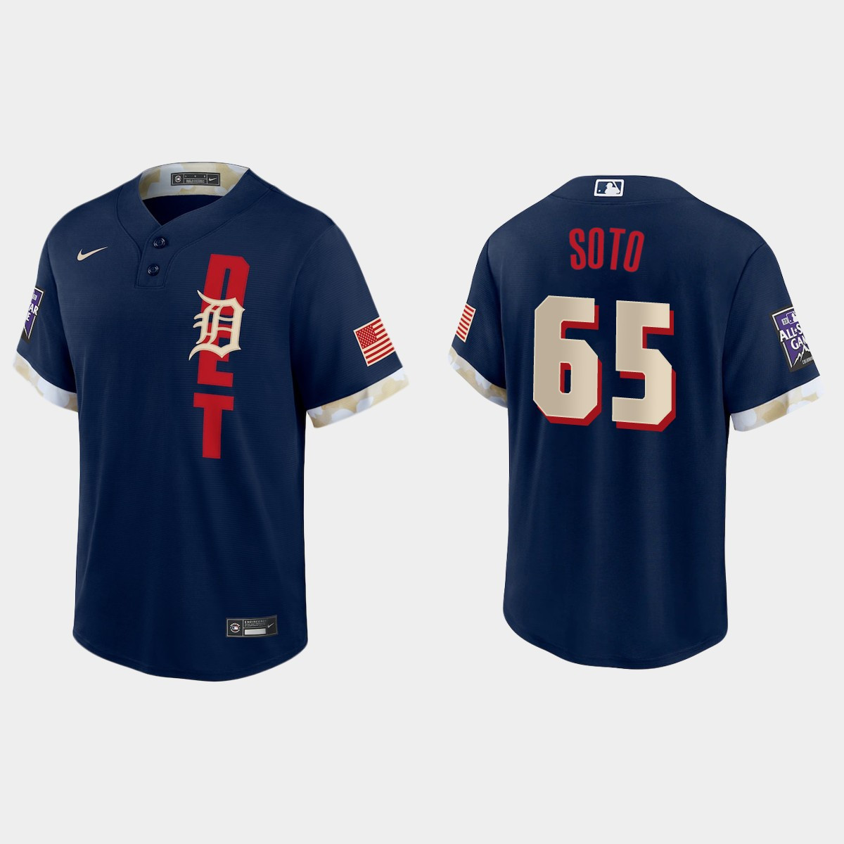 Personalized Detroit Tigers #65 Gregory Soto 2021 Mlb All Star Game Fan’s Version Navy Jersey