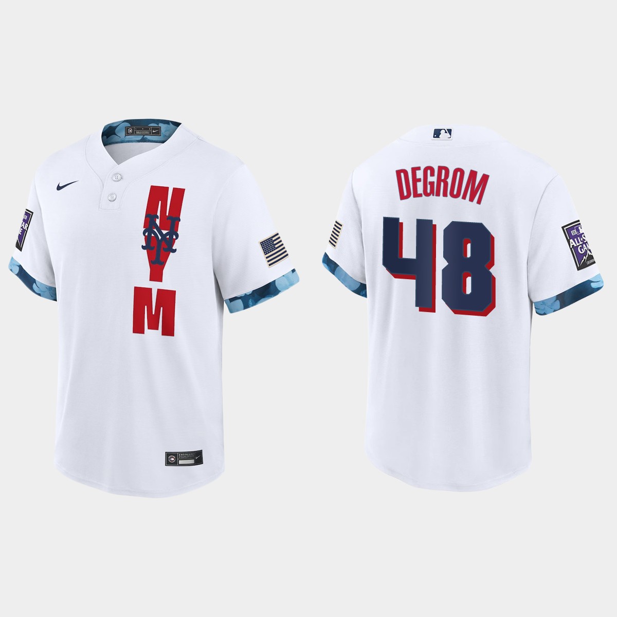Personalized New York Mets #48 Jacob deGrom 2021 Mlb All Star Game Fan’s Version White Jersey