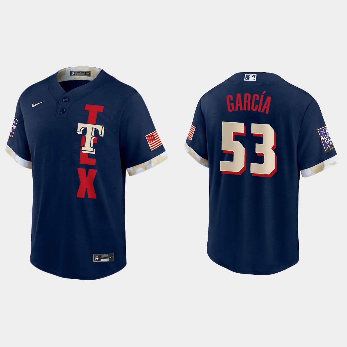 Personalized Texas Rangers #53 Adolis Garcia 2021 Mlb All Star Game Fan’s Version Navy Jersey