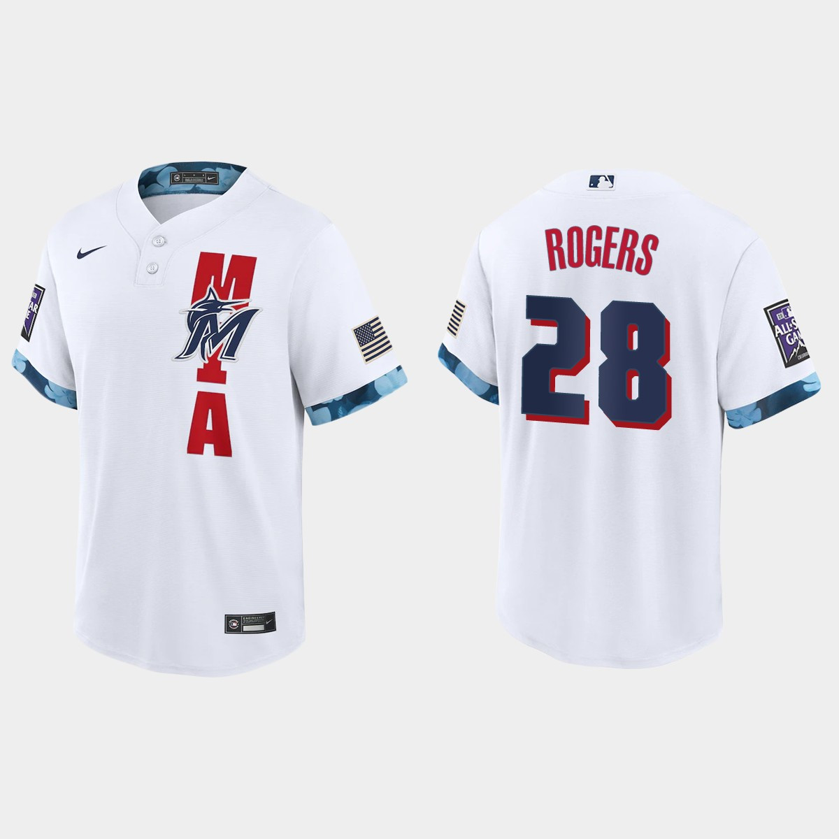 Personalized Miami Marlins #28 Trevor Rogers 2021 Mlb All Star Game Fan’s Version White Jersey