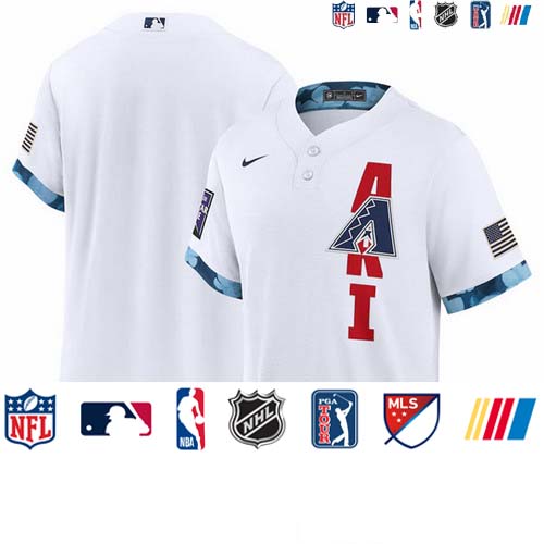 Personalized Men’s Arizona Diamondbacks Blank 2021 White All-Star Cool Base Stitched MLB Jersey