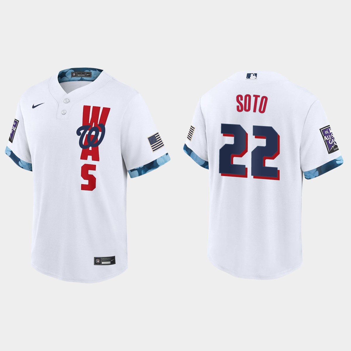 Personalized Washington Nationals #22 Juan Soto 2021 Mlb All Star Game Fan’s Version White Jersey