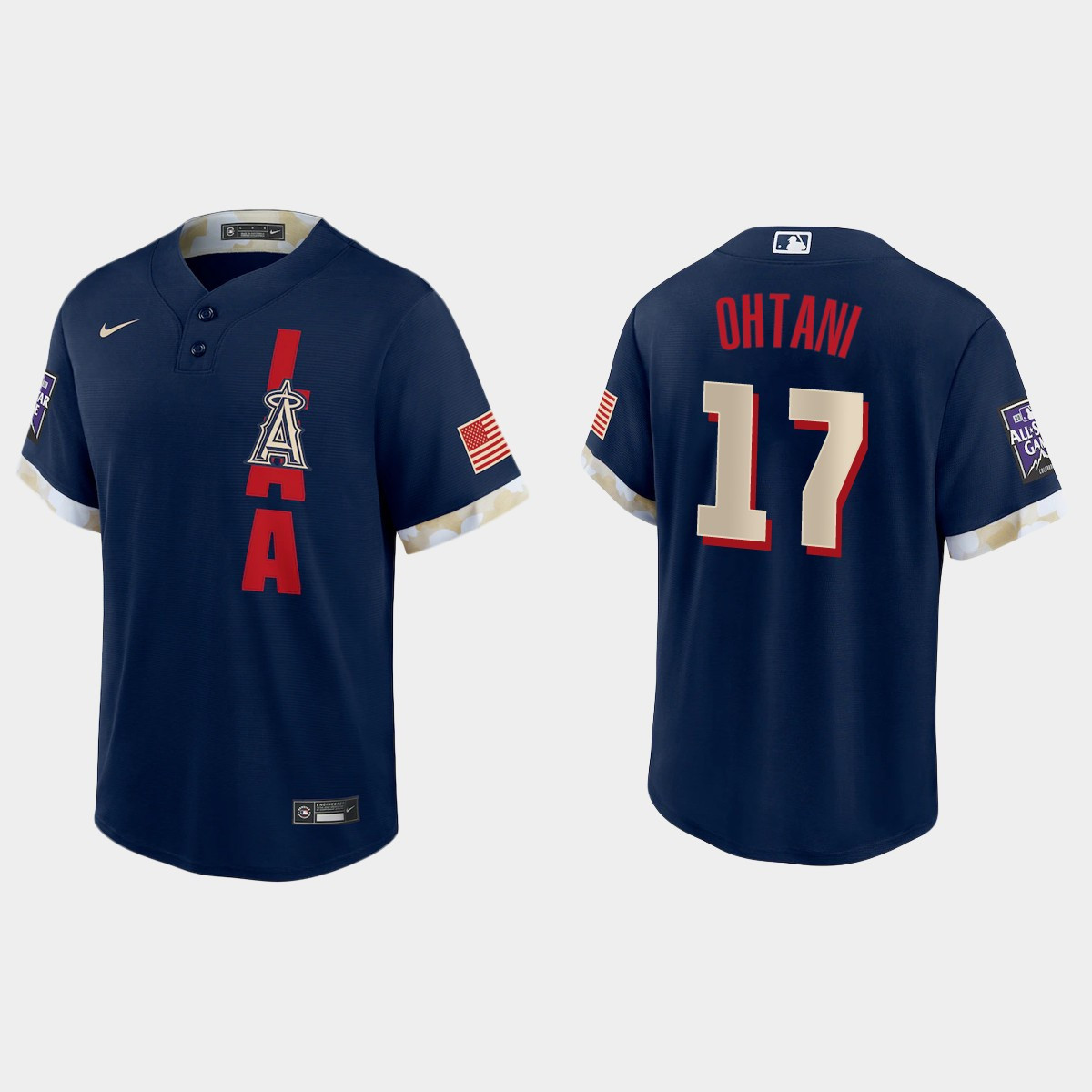 Personalized Los Angeles Angels #17 Shohei Ohtani 2021 Mlb All Star Game Fan’s Version Navy Jersey