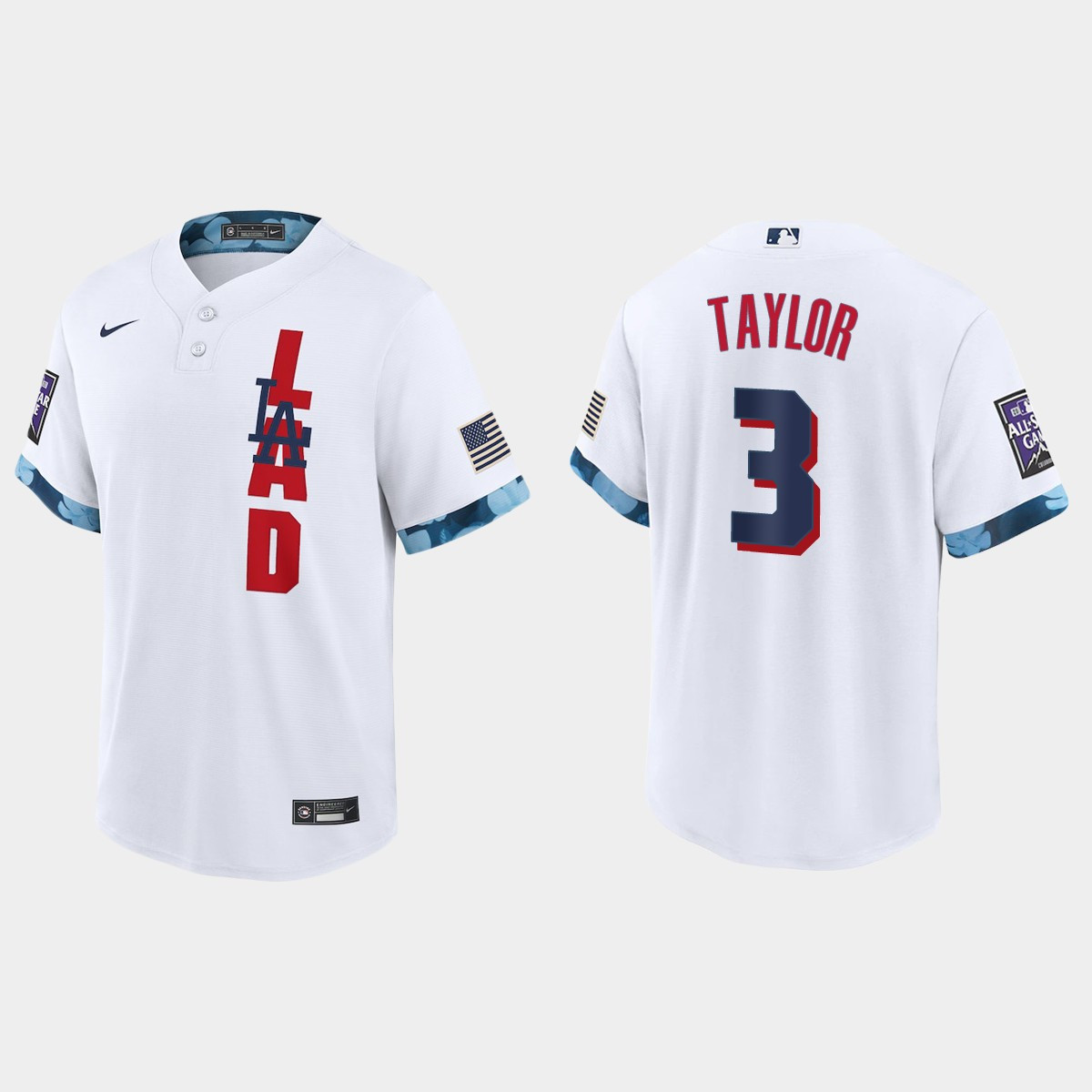 Personalized Los Angeles Dodgers #3 Chris Taylor 2021 Mlb All Star Game Fan’s Version White Jersey