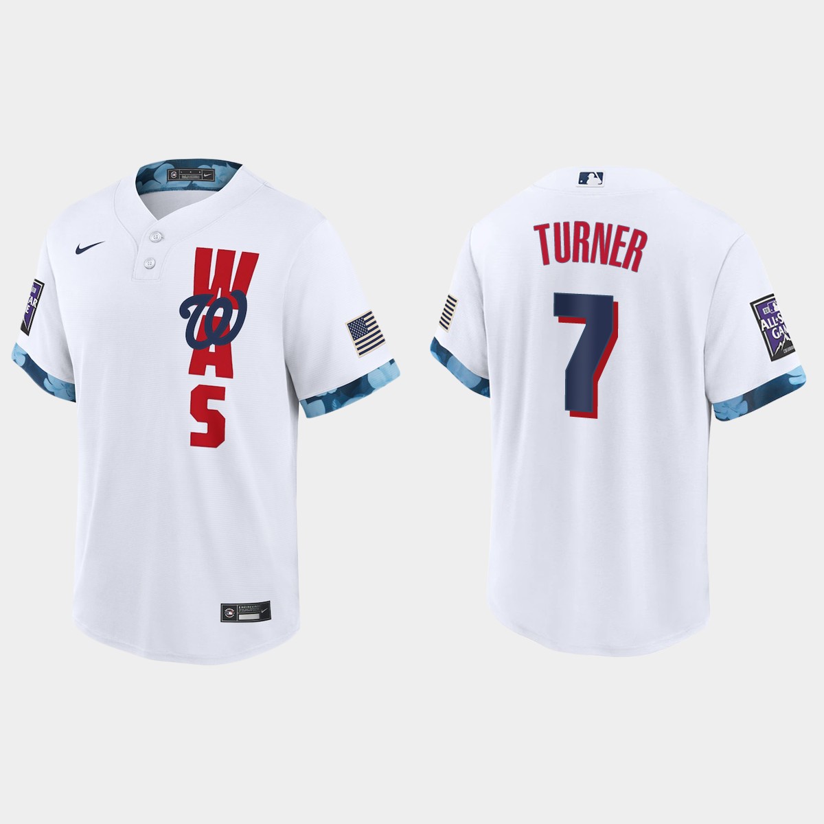 Personalized Washington Nationals #7 Trea Turner 2021 Mlb All Star Game Fan’s Version White Jersey