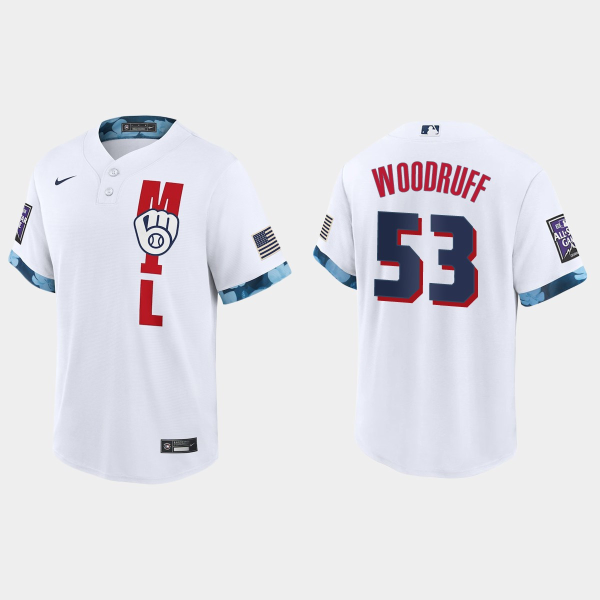 Personalized Milwaukee Brewers #53 Brandon Woodruff 2021 Mlb All Star Game Fan’s Version White Jersey