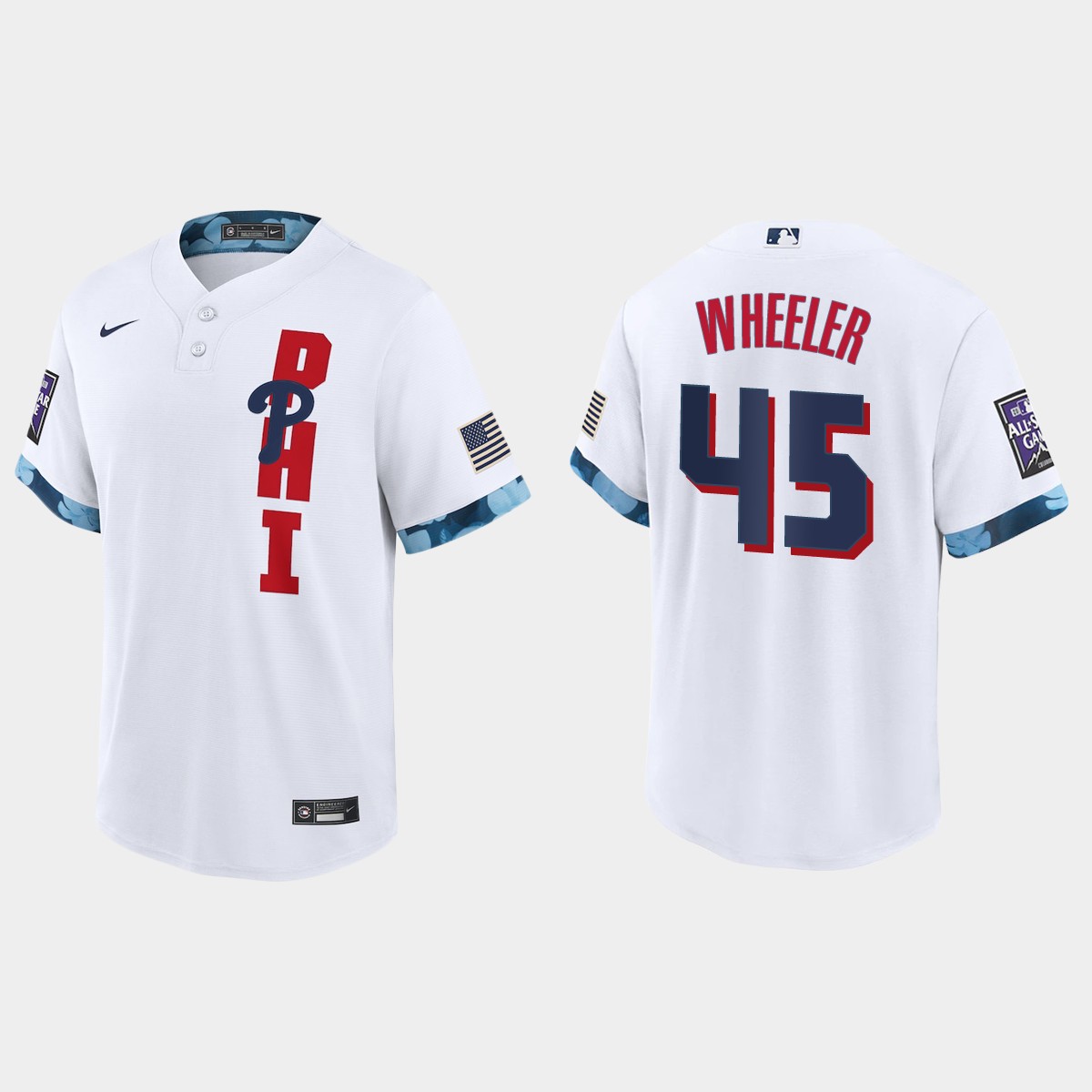 Personalized Philadelphia Phillies #45 Zack Wheeler 2021 Mlb All Star Game Fan’s Version White Jersey