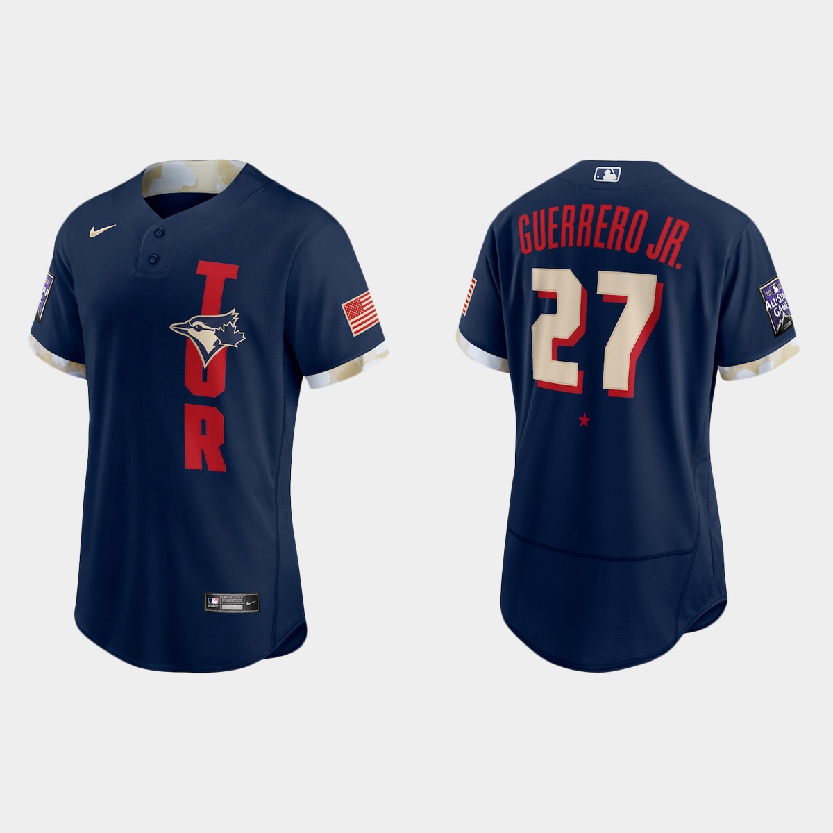 Personalized Toronto Blue Jays #27 Vladimir Guerrero Jr. 2021 Mlb All Star Game Authentic Navy Jersey