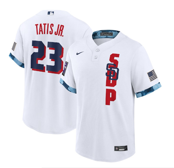 Personalized Men’s San Diego Padres #23 Fernando Tatis Jr. 2021 White All-Star Cool Base Stitched MLB Jersey