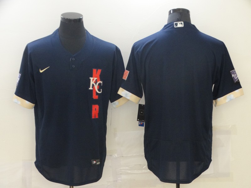 Personalized Royals Blank Navy 2021 MLB All-Star Flexbase Jersey