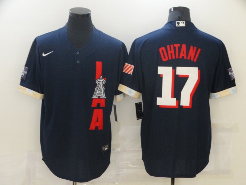 Personalized Angels 17 Shohei Ohtani Navy 2021 MLB All-Star Cool Base Jersey