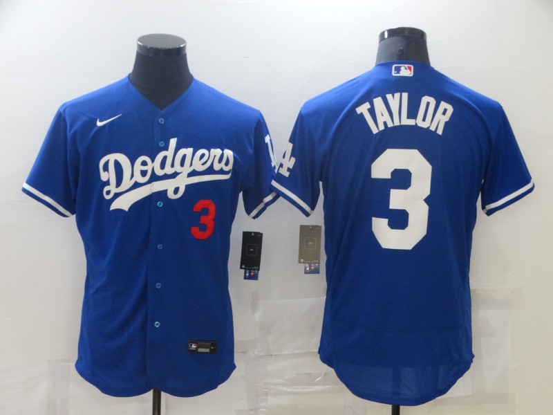 Personalized Dodgers 3 Chris Taylor Royal Flexbase Jersey