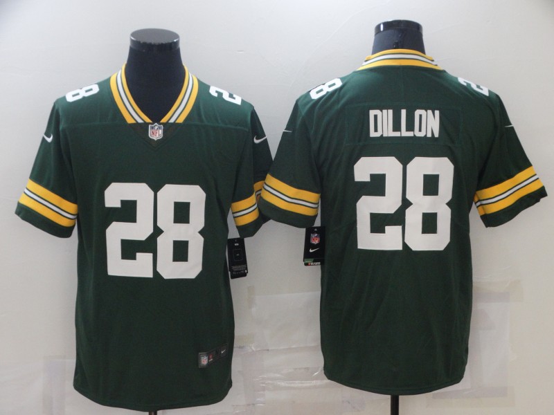 Personalized Packers 28 A.J. Dillon Green Untouchable Limited Jersey