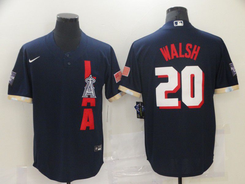 Personalized Men Los Angeles Angels 20 Walsh Blue 2021 All Star Game MLB Jersey