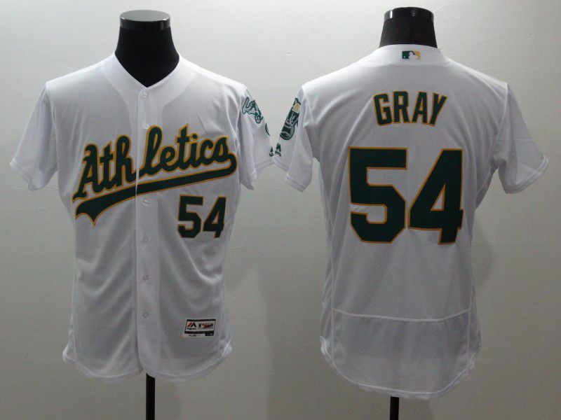 Personalized Men Oakland Athletics 54 Gray White Elite 2021 MLB Jerseys