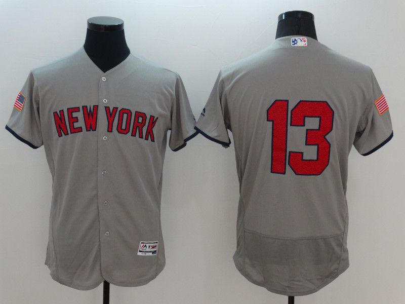 Personalized Men New York Yankees 13 No name Grey Elite Independent Edition 2021 MLB Jerseys
