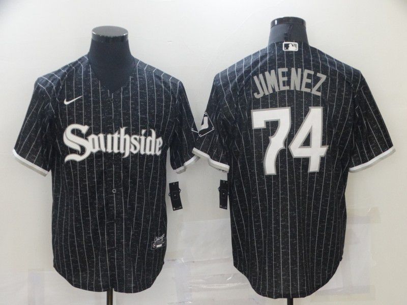 Personalized Men Chicago White Sox 74 Jimenez City Edition Black Game 2021 MLB Jerseys