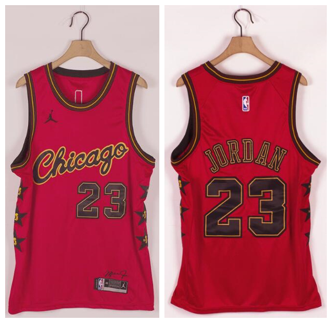 Personalized Bulls 23 Michael Jordan Red Commemorative Edition Jordan Brand Swingman Jersey