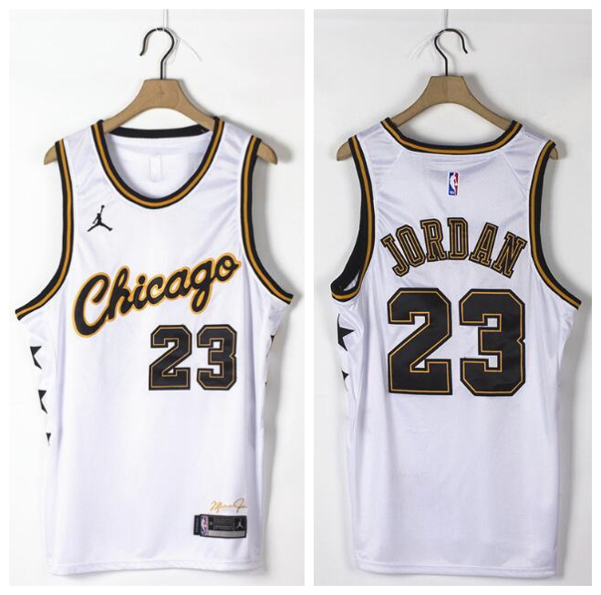 Personalized Bulls 23 Michael Jordan White Commemorative Edition Jordan Brand Swingman Jersey