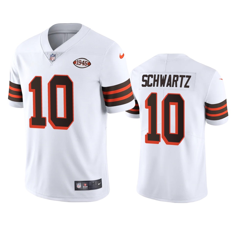 Personalized Cleveland Browns #10 Anthony Schwartz 1946 Collection Alternate Limited NFL Jersey – White