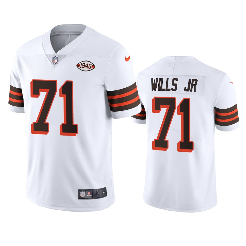 Personalized Cleveland Browns #71 Jedrick Wills Jr. 1946 Collection Alternate Limited NFL Jersey – White