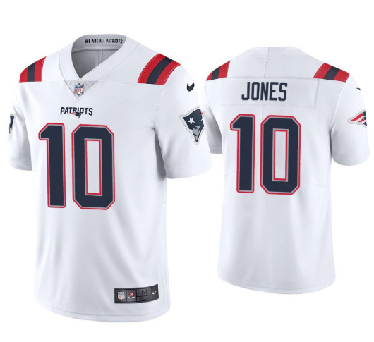 Personalized Men New England Patriots #10 Mac Jones White 2021 Draft Jersey