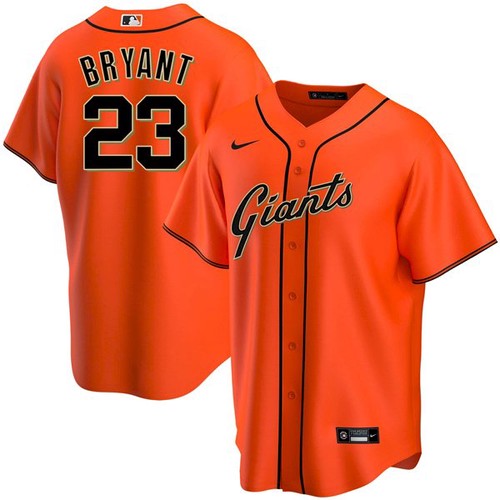 Personalized Men’s San Francisco Giants #23 Kris Bryant Orange Cool Base Jersey