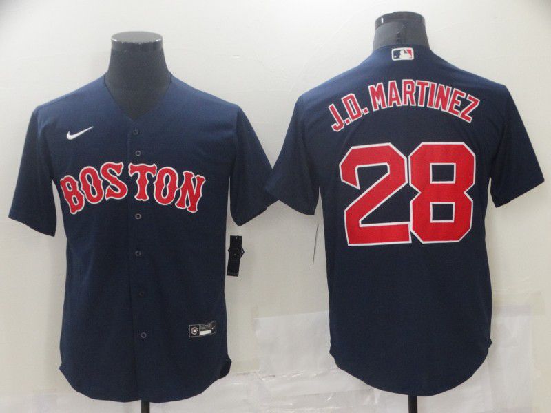 Personalized Men Boston Red Sox 28 J.D.Martinez Blue Game 2021 MLB Jersey