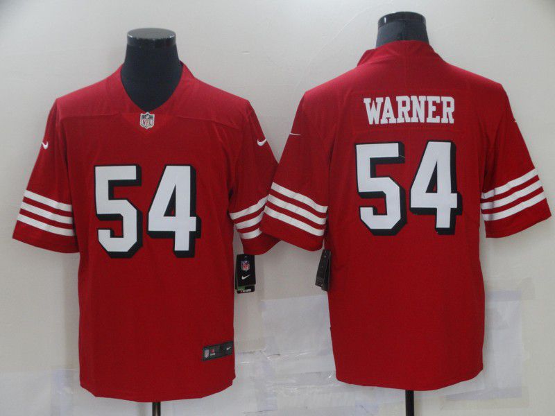 Personalized Men San Francisco 49ers 54 Warner Red Untouchable Limited 2021 NFL Jersey
