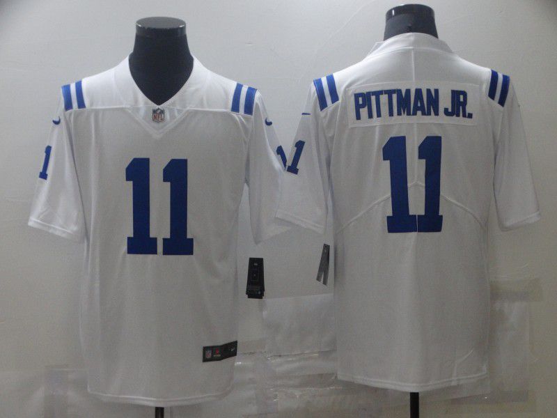Personalized Men Indianapolis Colts 11 Pittman jr White Untouchable Limited 2021 NFL Jersey