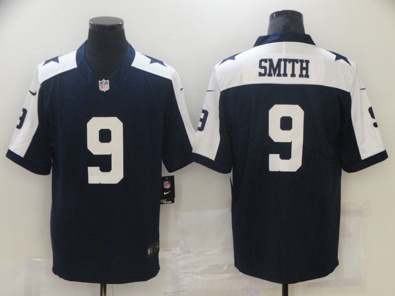 Personalized Men Dallas Cowboys 9 Smith Blue Untouchable Limited 2021 NFL Jerseys