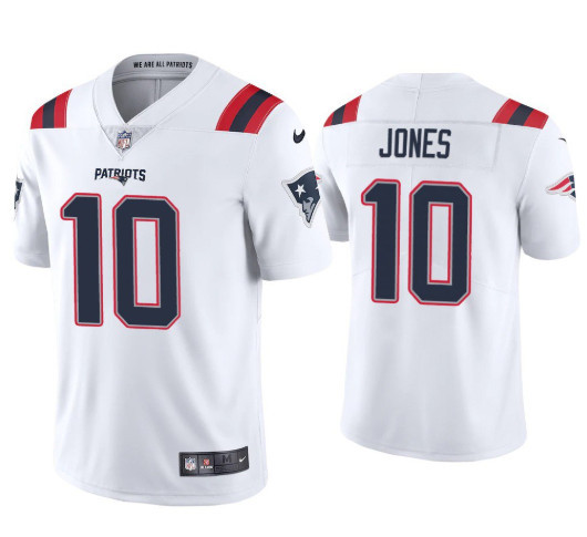 Personalized Youth New England Patriots #10 Mac Jones White 2021 Jersey
