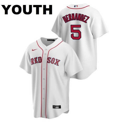 Personalized Youth Boston Red Sox #5 Enrique Hernandez White Jersey