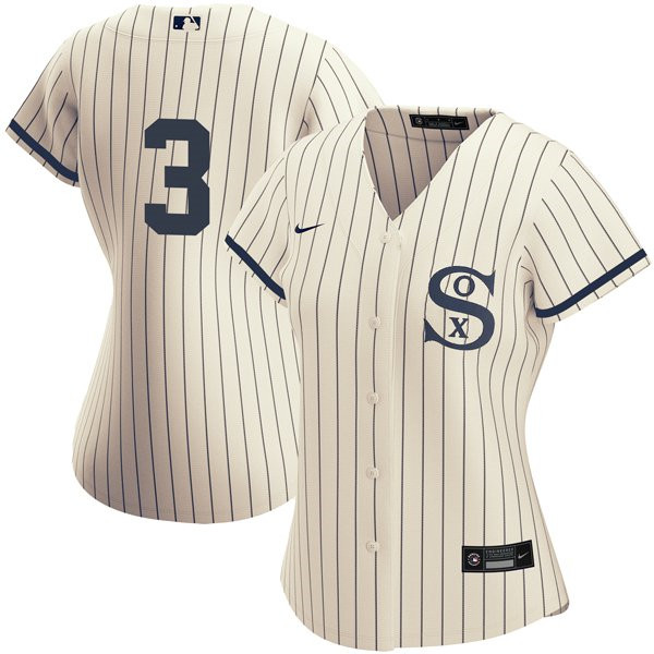 Personalized Women’s Chicago White Sox Field of Dreams #3 Harold Baines Cream Jersey