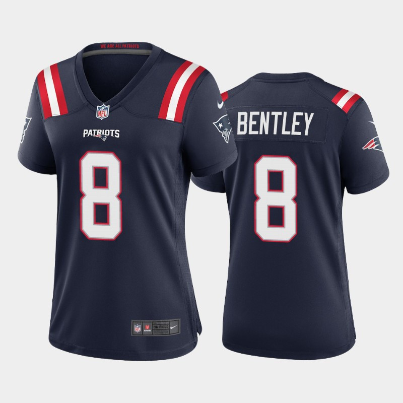 Personalized Women New England Patriots #8 Ja’Whaun Bentley Navy Limited Jersey