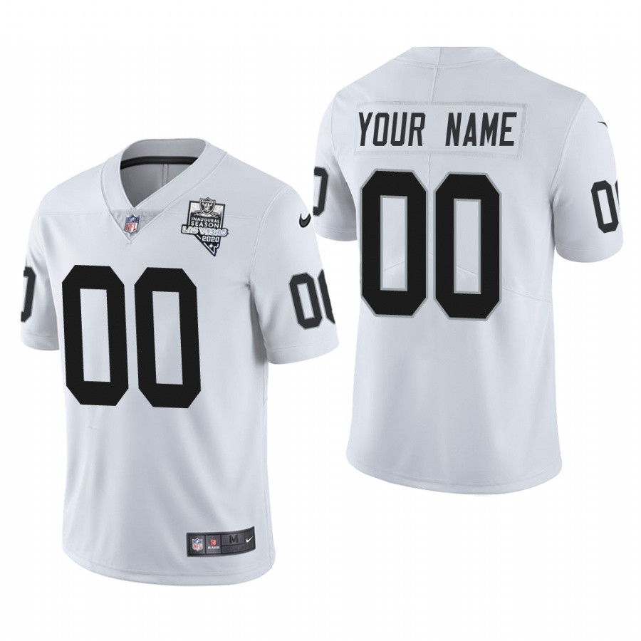 Personalized Las Vegas Raiders Men’s 2020 Inaugural Season Limited NFL Jersey White