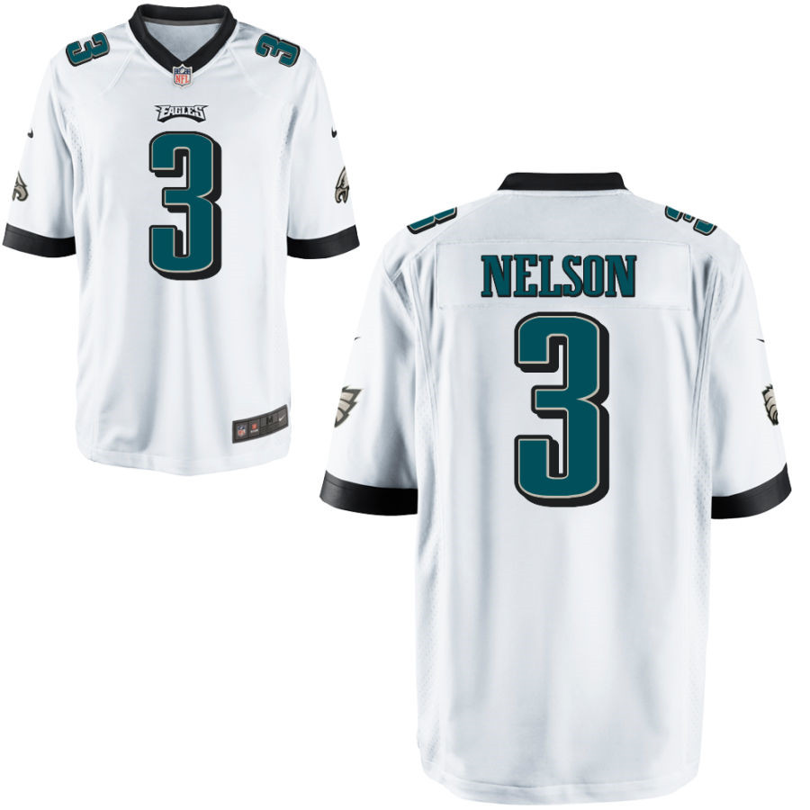 Personalized Men’s Philadelphia Eagles #3 Steven nelson White Limited jersey