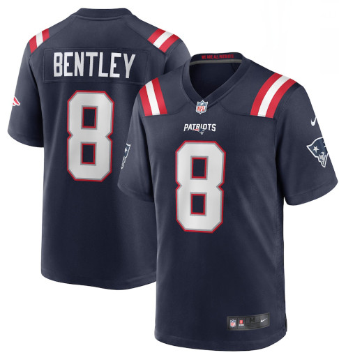 Personalized Men’s New England Patriots #8 Ja’Whaun Bentley Navy Limited Jersey