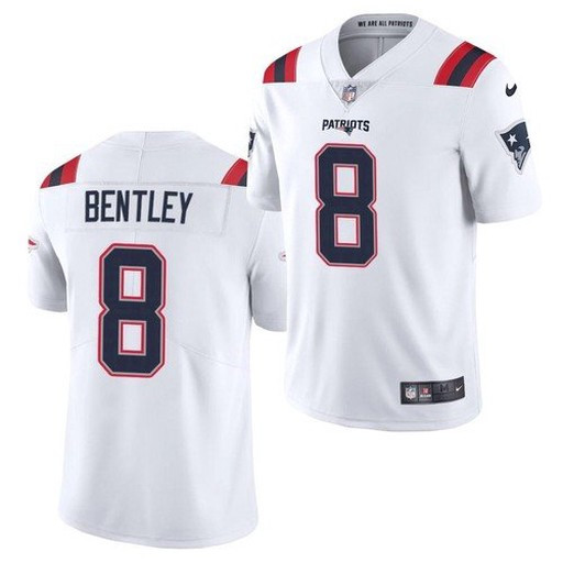 Personalized Men’s New England Patriots #8 Ja’Whaun Bentley White 2021 Limited Jersey