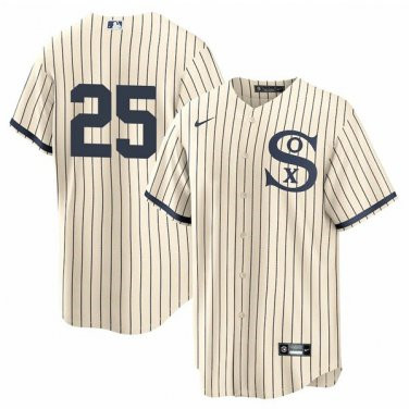 Personalized Men’s Chicago White Sox Field of Dreams #25 Andrew Vaughn Cool Base Jersey