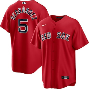 Personalized Men’s Boston Red Sox #5 Enrique Hernandez Red Jersey