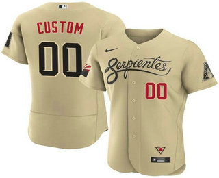 Personalized Men’s Arizona Diamondbacks ACTIVE PLAYER 2021 Gold City Connect Flex Base Stitched MLB Jersey