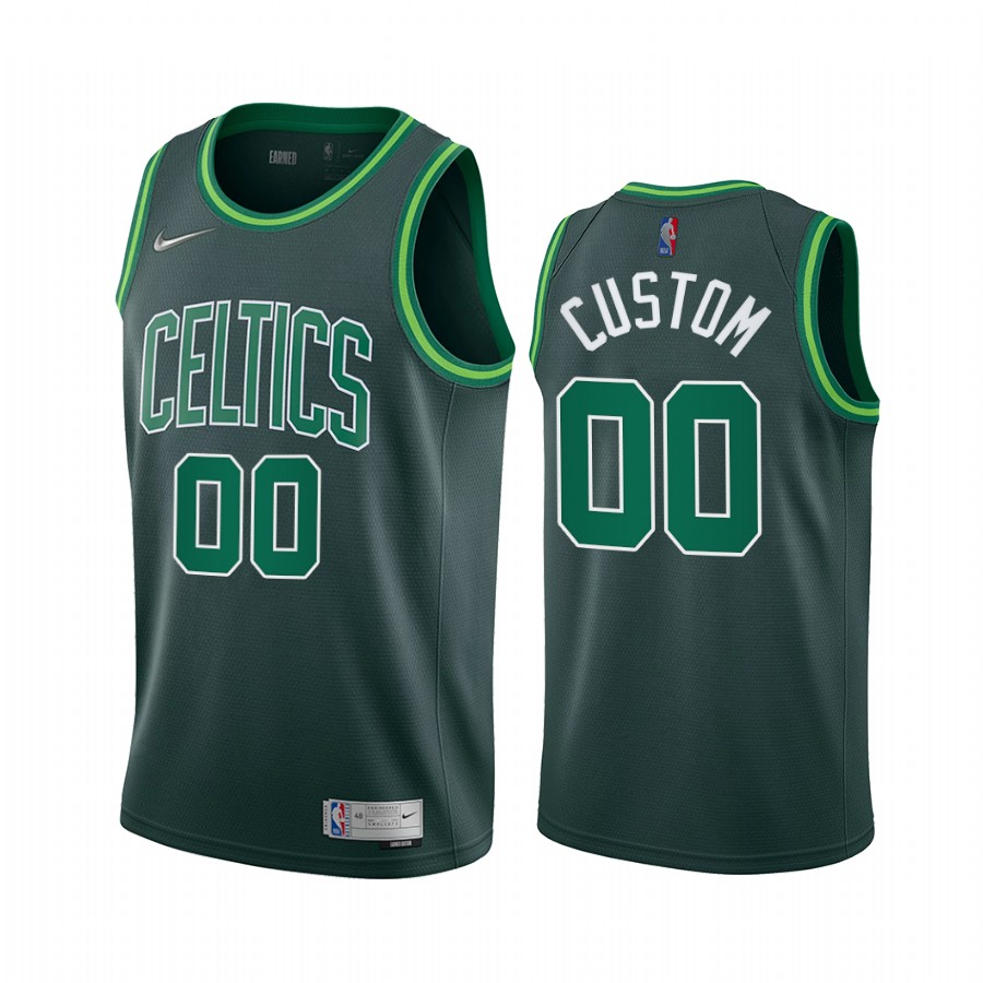 Personalized Boston Celtics Personalized Green NBA Swingman 2020-21 Earned Edition Jersey