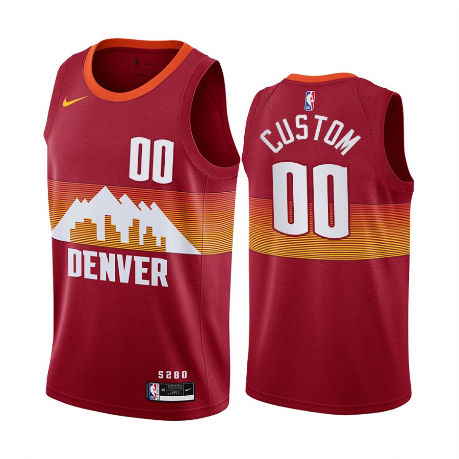 Personalized Men’s Nuggets Personalized Red NBA Swingman 2020-21 City Edition Jersey