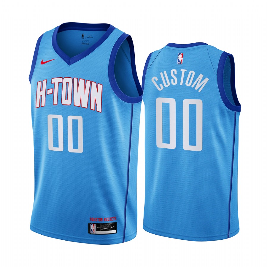 Personalized Men’s Rockets Personalized Blue NBA Swingman 2020-21 City Edition Jersey