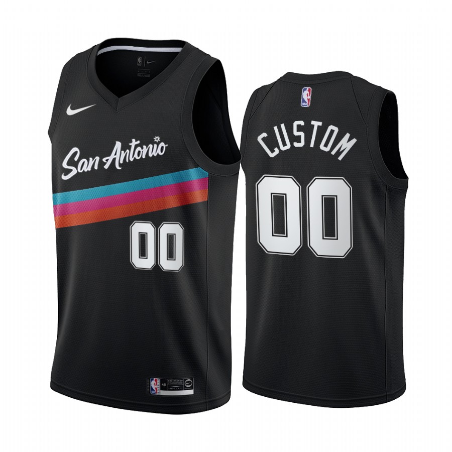Personalized Men’s Spurs Personalized Black NBA Swingman 2020-21 City Edition Jersey