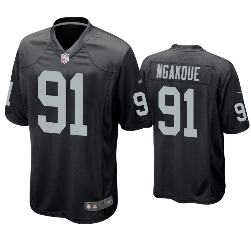 Personalized Youth Las Vegas Raiders #91 Yannick Ngakoue Black Jersey