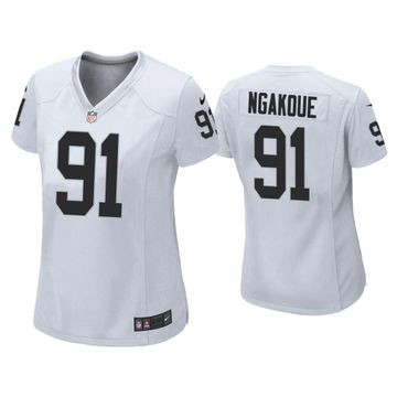 Personalized Women Las Vegas Raiders #91 Yannick Ngakoue Women Jersey